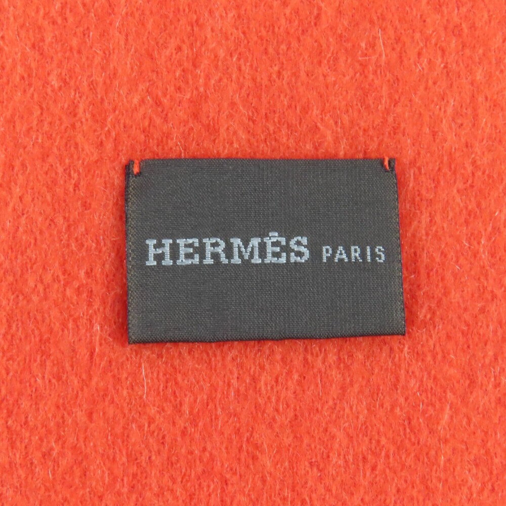 HERMES Orange Scarf - Picture 8 of 11